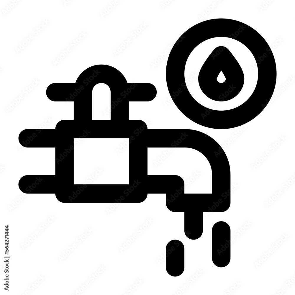 Water Tap Line Style Icon vector design and illustration template Water Tap Line Style Icon vector design and illustration template