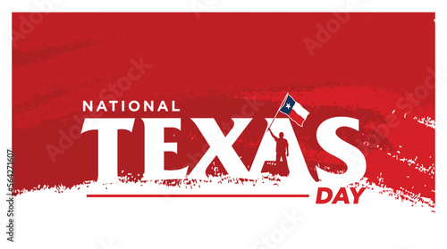 National Texas Day. February 1. The 28th State of United States of America. Vector Illustration.