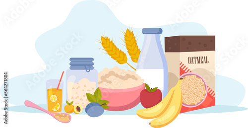 Oatmeal Food Ingredients Composition