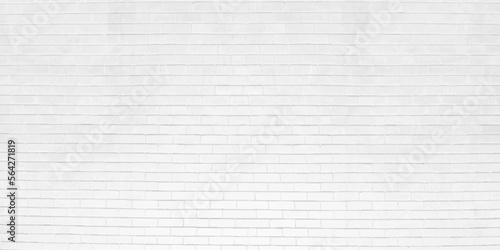 White brick wall for background. Abstract brick background with white color