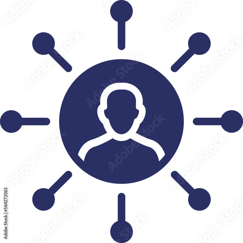 Personality, self organization Vector Icon which can easily modify or edit

