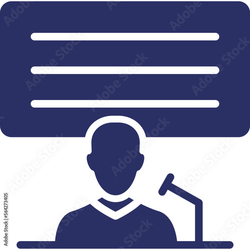 Announcer, commentator Vector Icon

