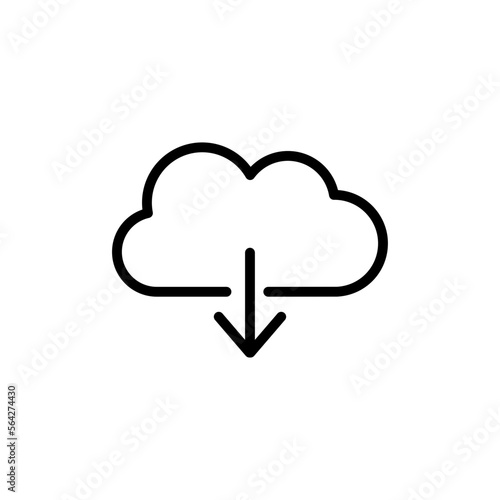 cloud download vector icon