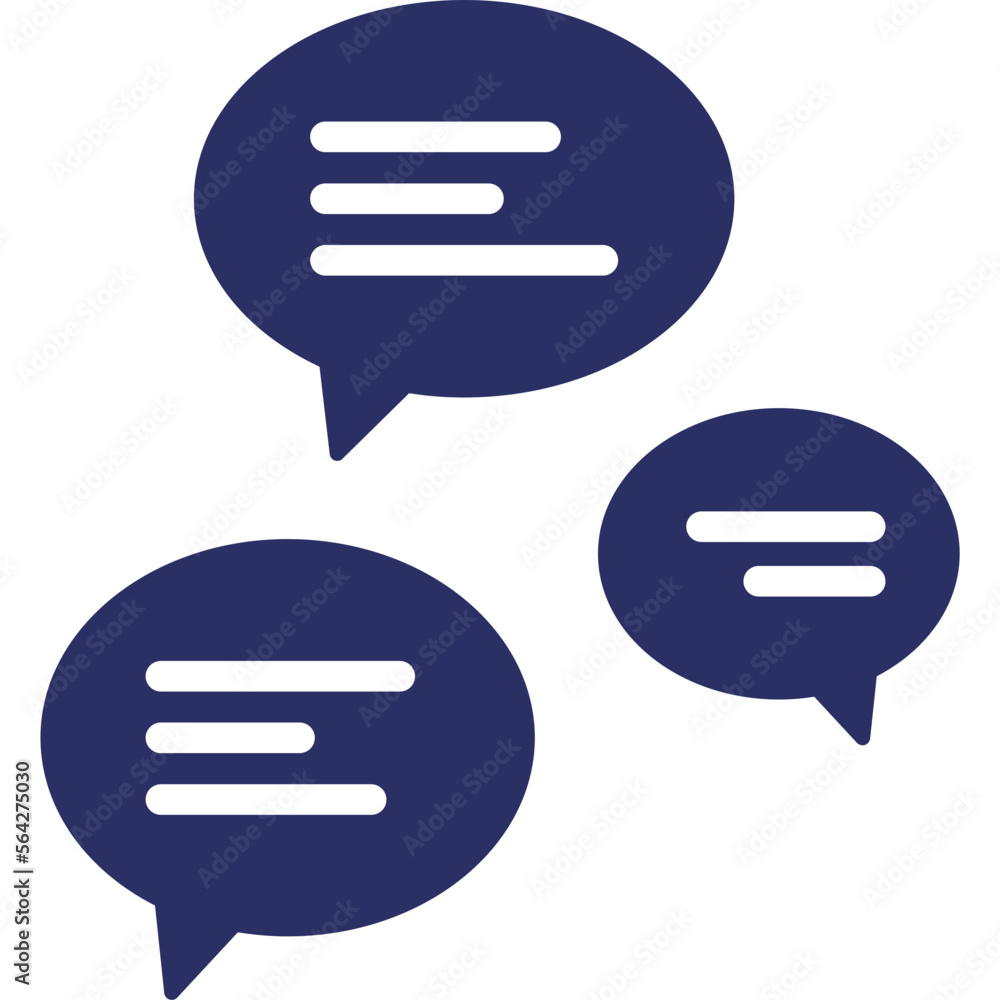 Chat bubbles, chat support Vector Icon
Chat bubbles, chat support Vector Icon