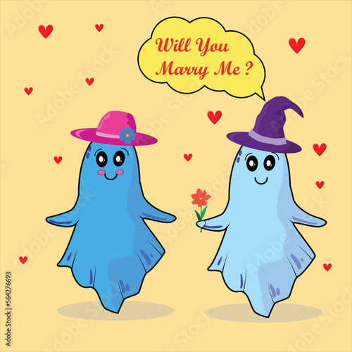 One ghost propose another ghost