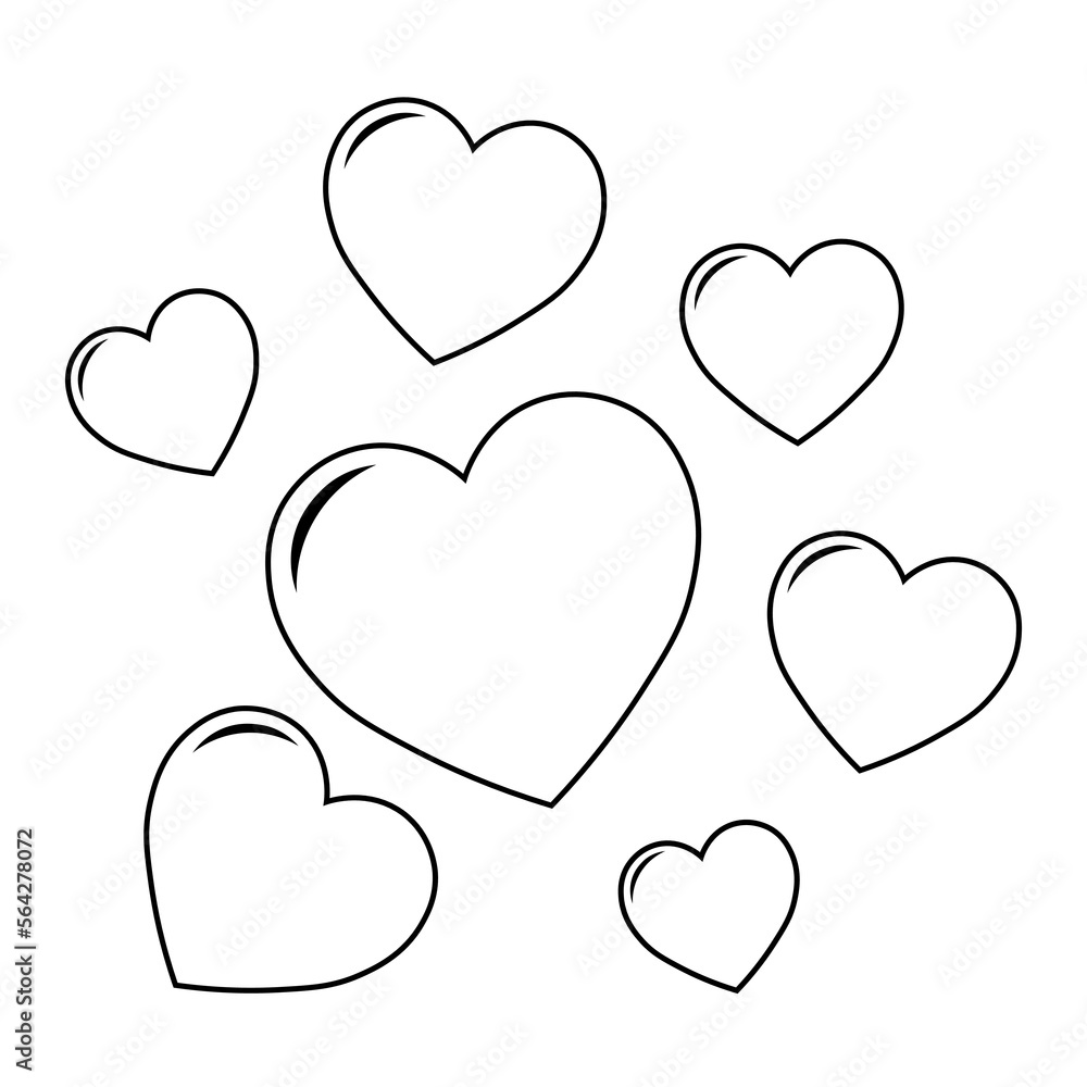 Simple illustration of heart icon for St. Valentines Day