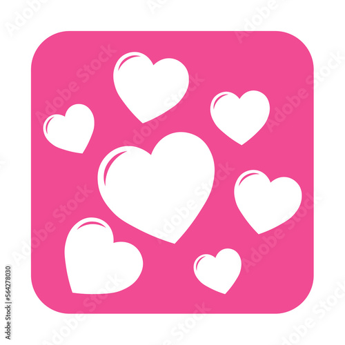 Simple illustration of heart icon for St. Valentines Day