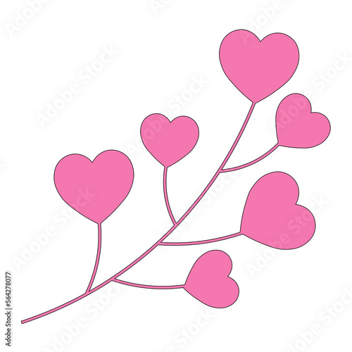 Simple illustration of heart icon for St. Valentines Day