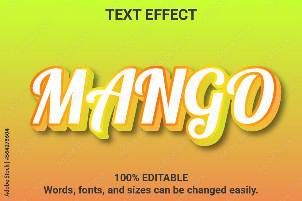 Editable 3d text effect template