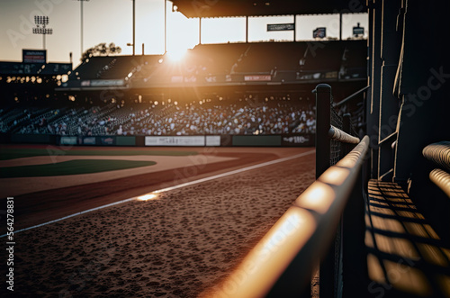 夕暮れの野球場、Generative AI