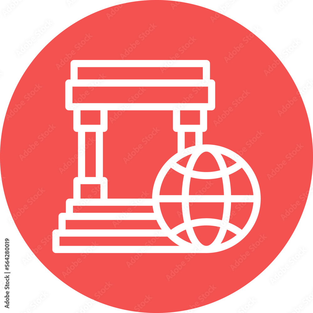 Worldwide Banking Icon Style Worldwide Banking Icon Style
