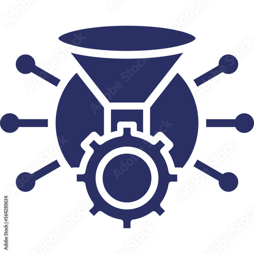 Cogwheel, data management Vector Icon

