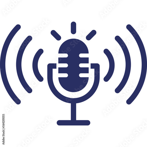 Media, mic Vector Icon

