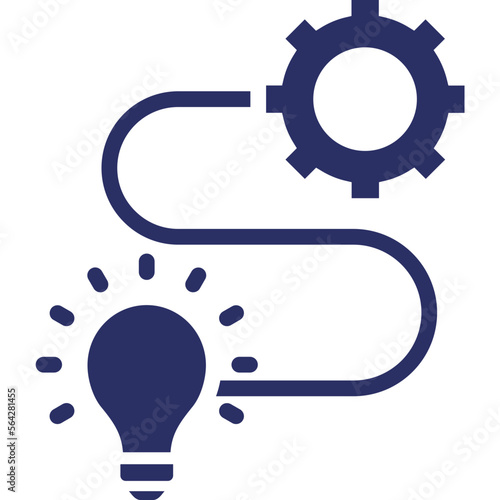 Bulb, cog Vector Icon
