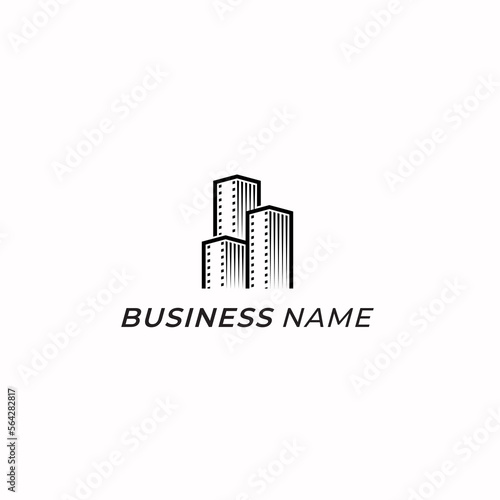 design line logo real estate and video film