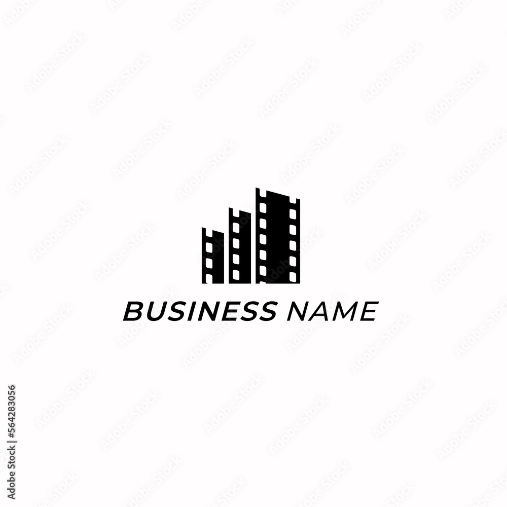 design logo real estate and strip film
