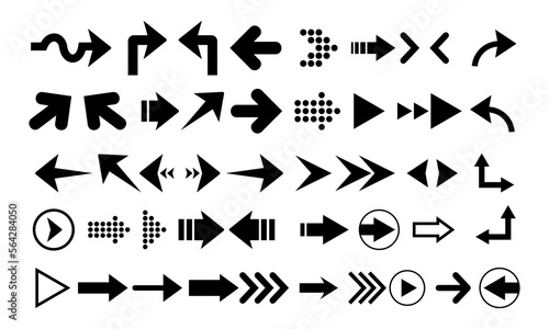 Illustration vector graphic a set of arrow icons