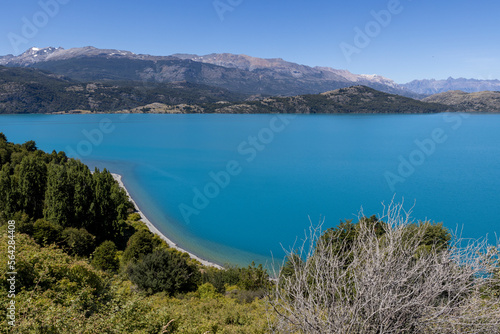 View over the beautiful Lago General Carrera in southern Chile