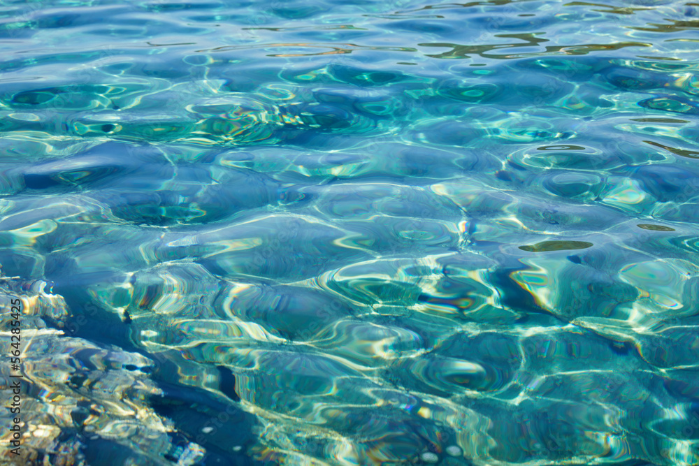 Fototapeta premium blue sea water texture, sunny water