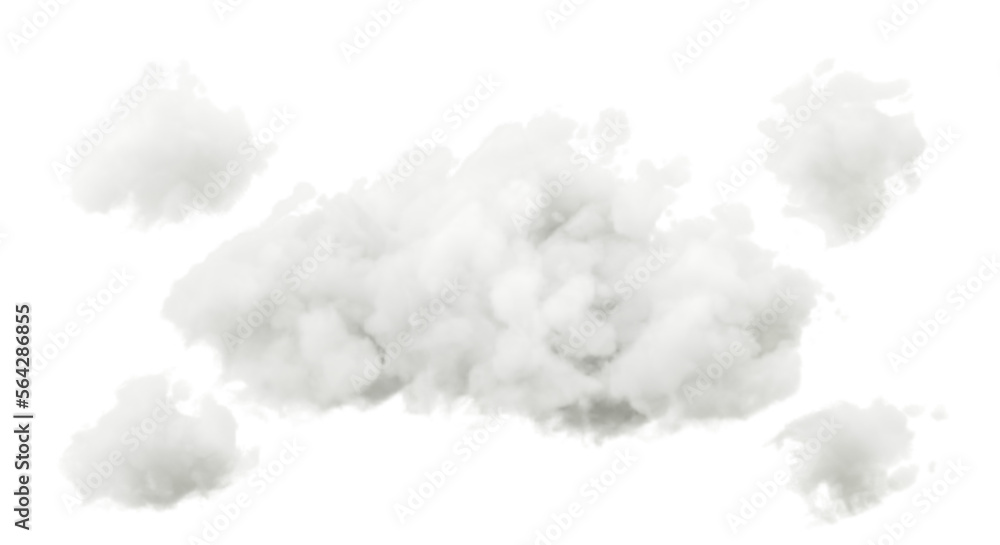 3d render. Collection of random shapes of abstract clouds. Cloudscape soft ozone. Cumulus different views cut out backgrounds specials effect 3d rendering png file 3d render. Collection of random shapes of abstract clouds. Cloudscape soft ozone. Cumulus different views cut out backgrounds specials effect 3d rendering png file