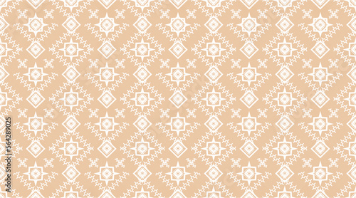 Fabric pattern, geometric shapes come together to form a pattern, which will have a seamless pattern