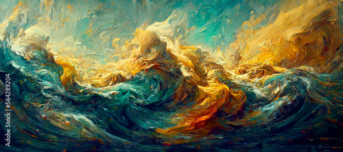 oil painting abstract style. with generative AI technology.