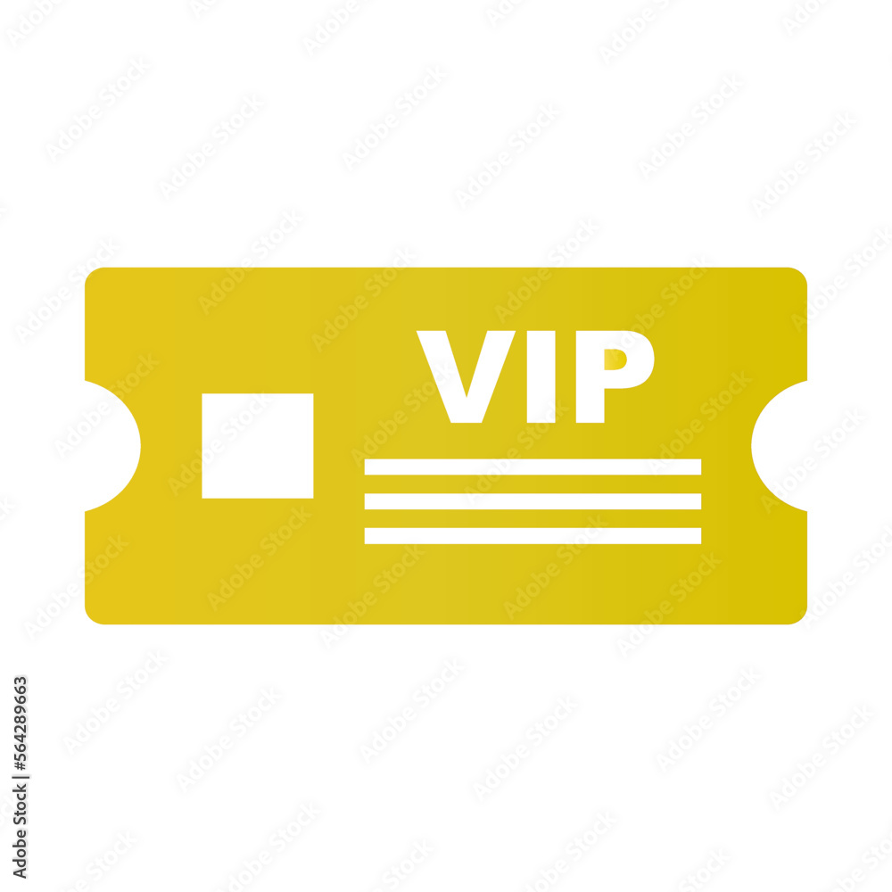 Gold VIP ticket icon. Luxury special treatment. Vector. Gold VIP ticket icon. Luxury special treatment. Vector.