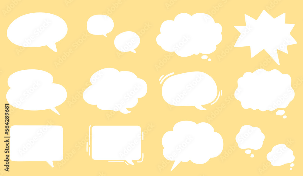 Simple and Pop Hand drawn Speech Bubbles Simple and Pop Hand drawn Speech Bubbles