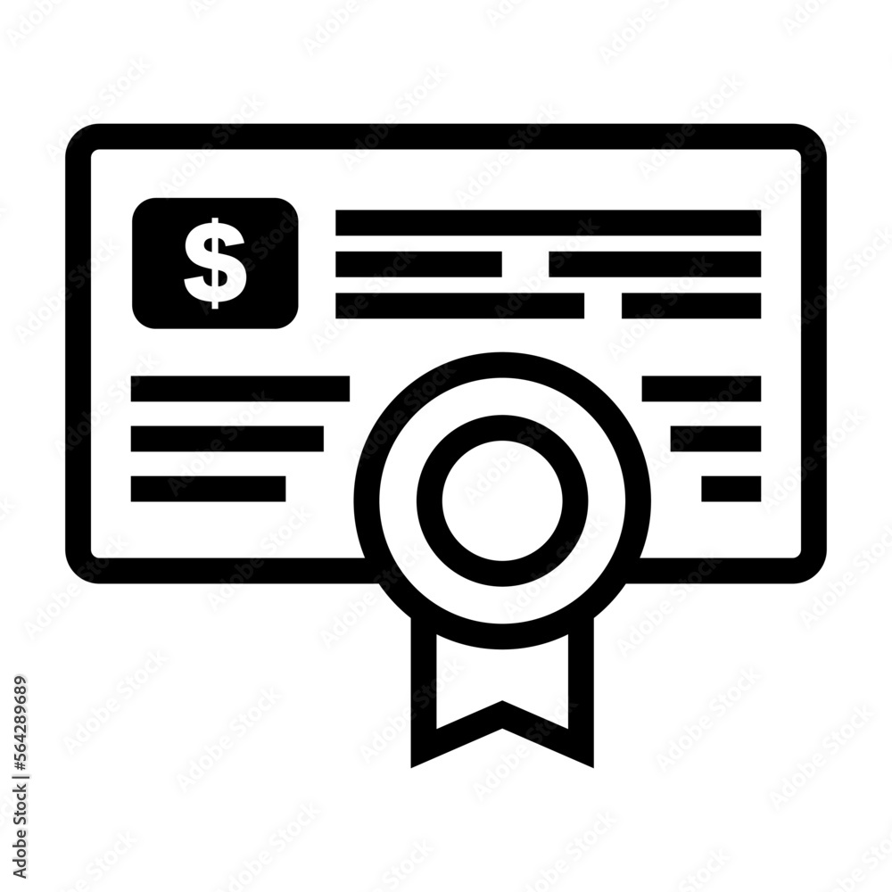 Government Bond Icon. Investment and debt. Vector. Government Bond Icon. Investment and debt. Vector.