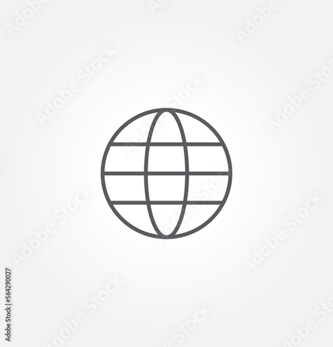 earth icon vector illustration logo template for many purpose. Isolated on white background.