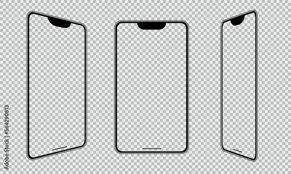 Mobile phone vector frame. Smartphone template. Phone mockup in ...
