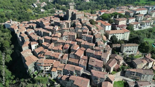 Arcidosso drone view in tuscany countryside photo