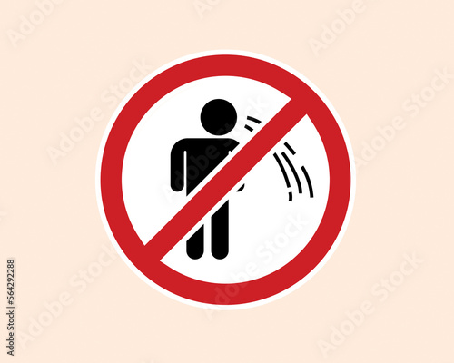 Warning, NO SPITTING, sign and label.