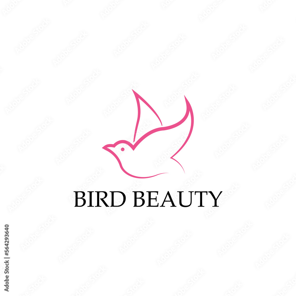 Bird Beauty logo minimalist Bird Beauty logo minimalist