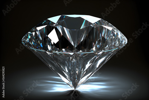 Beautiful sparkling diamond with generative ai