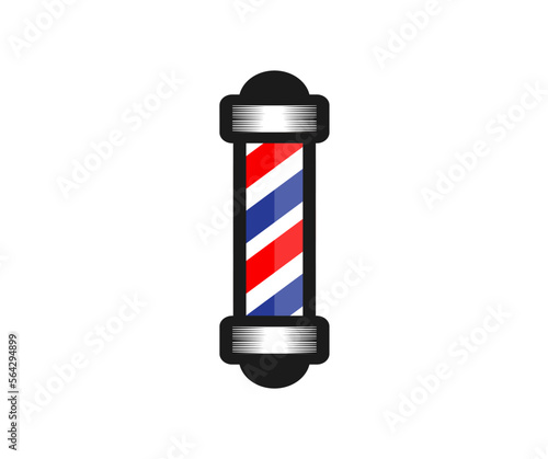Barber shop pole, Classic Barber shop logo design. Men's barber hair dressing shop pole sign. Vintage retro barber shop pole vector design and illustration.

