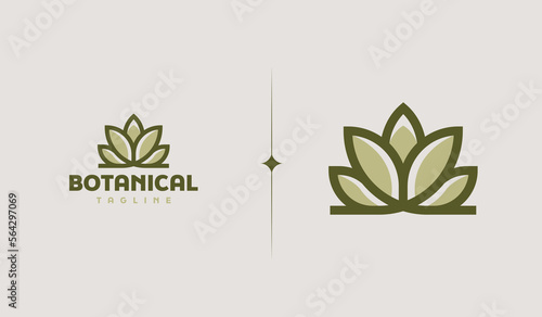 Leaf Flower Tree monoline. Universal creative premium symbol. Vector sign icon logo template. Vector illustration