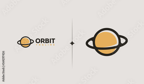 Orbit Monoline Logo Template. Universal creative premium symbol. Vector illustration. Creative Minimal design template. Symbol for Corporate Business Identity