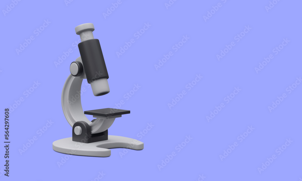 3d realistic microscope isolated on light background. Science, pharmaceutical and education concept. Microbiology magnifying tool. Vector illustration 3d realistic microscope isolated on light background. Science, pharmaceutical and education concept. Microbiology magnifying tool. Vector illustration