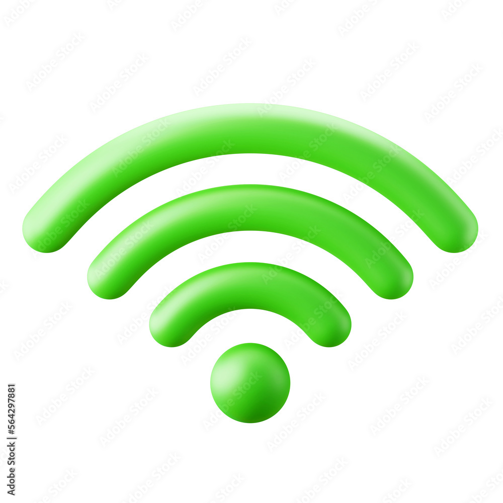 full wifi signal strength internet connection symbol user interface theme 3d illustration icon green color isolated
full wifi signal strength internet connection symbol user interface theme 3d illustration icon green color isolated