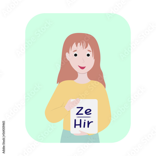 Gender pronouns, people with their pronouns