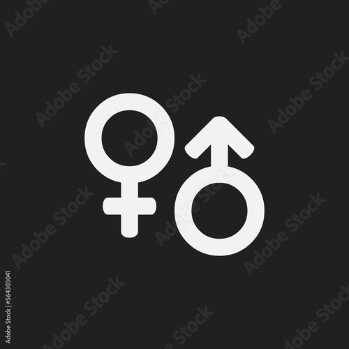 male and female symbols, vector illustration