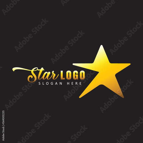 Gold star creative design. Abstract asterisk. Vector illustration.