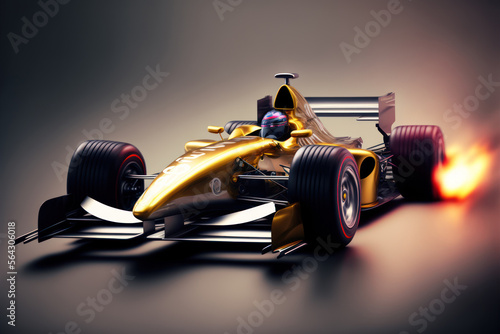 Race car on the race track, generative ai