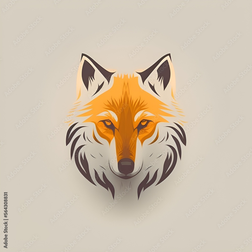 Obraz premium a wolf logo, generative AI
