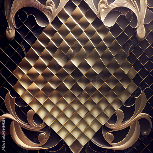 abstract modeled geometric ...