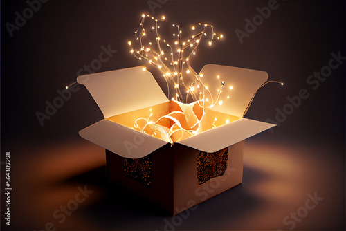 Light coming out of an open...