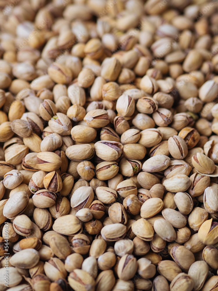 Pile of dried pistachios on heap Pile of dried pistachios on heap