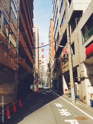 Narrow alley in Tokyo, Japan