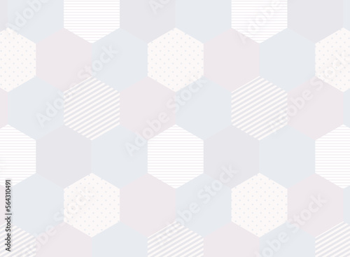 ポップで可愛いハニカム柄シームレスなパターン背景